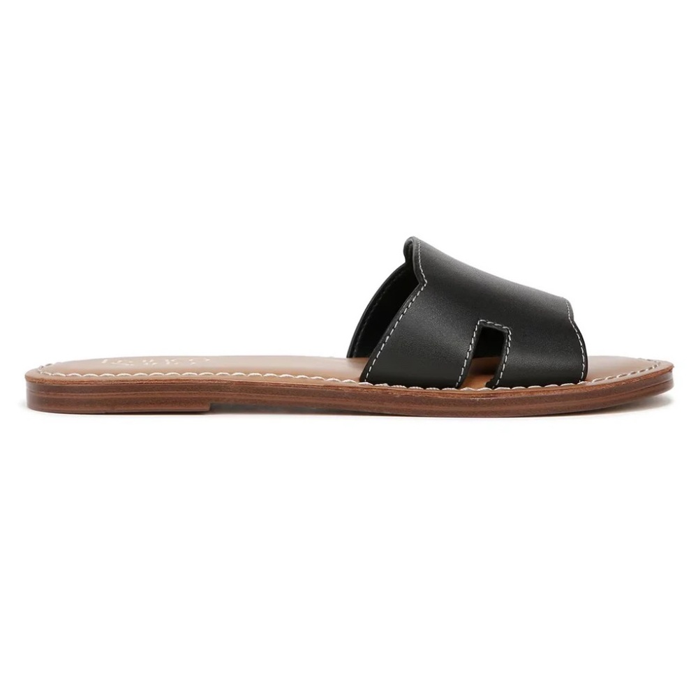 Franco Sarto Women's Romana Slide Sandal Black/Tan - Picture 2 of 6
